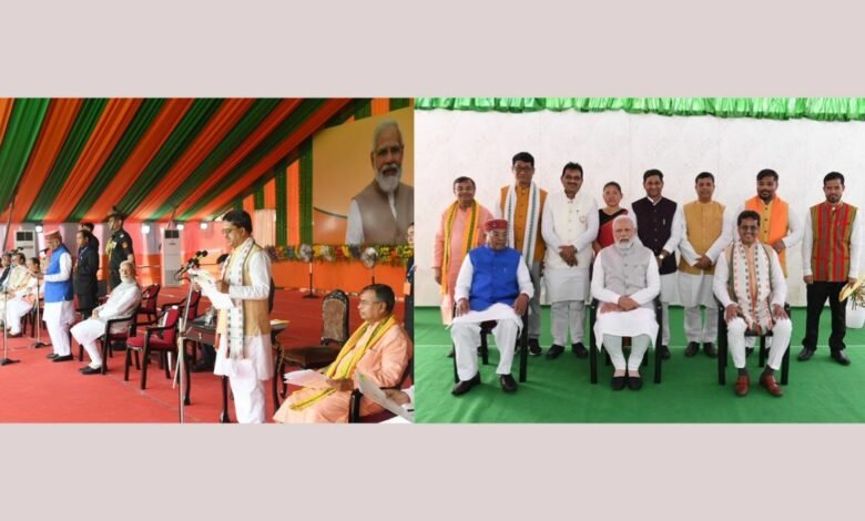 PM congratulates Dr Manik Saha and the Ministers for taking oath in Tripura