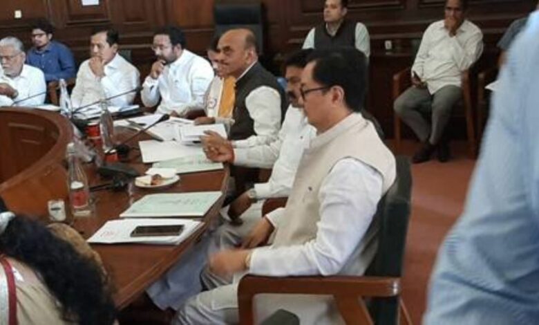 Several Union Ministers discuss preparations for the upcoming International Day of Yoga