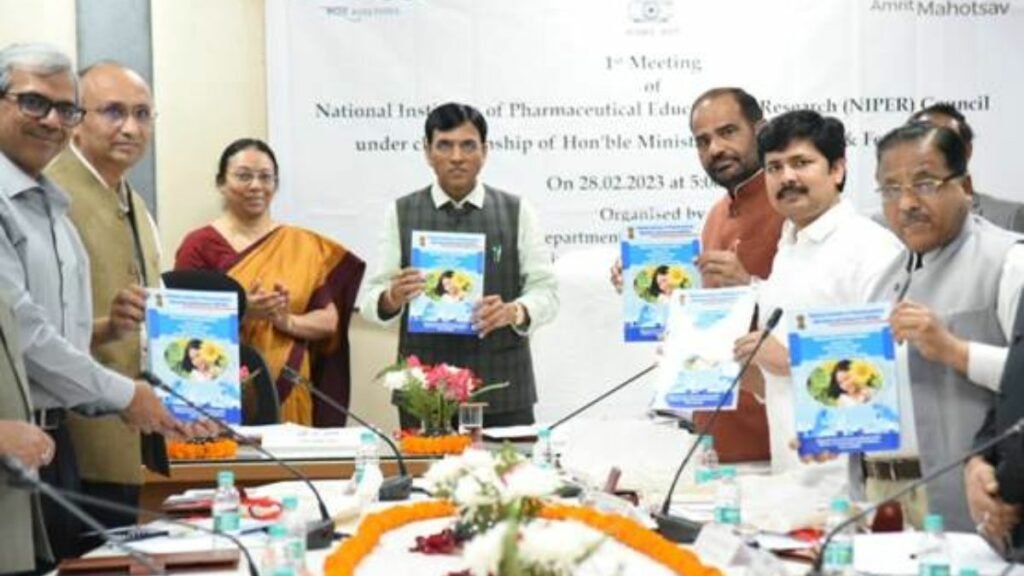 Dr Mansukh Mandaviya chairs the First Governing Council meeting of the National Institutes of Pharmaceutical Education and Research (NIPERs