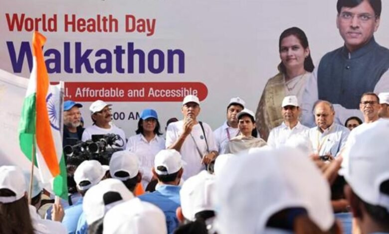 On the occasion of World Health Day, Union Health Ministry organises a Walkathon event in New Delhi
