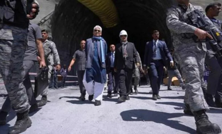 Shri Nitin Gadkari inspects Zojila Tunnel, Asia's longest tunnel to establish all-weather connectivity for Ladakh with Lieutenant Governor of Jammu and Kashmir Shri Manoj Sinha