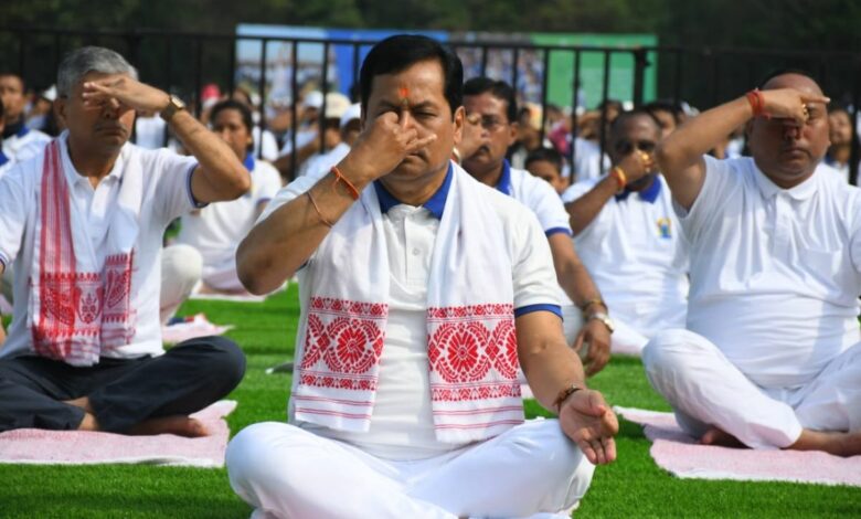 Thousands participate in the Yoga Mahotsav in Dibrugarh