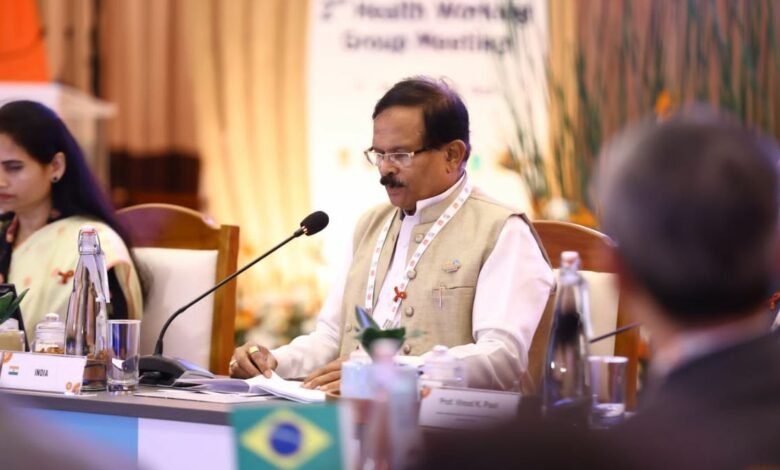 Dr Bharati Pravin Pawar and Shri Shripad Naik address the inaugural session of the 2nd G20 Health Working Group Meeting at Goa