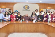 A 45-member youth delegation from Punjab calls upon Maharashtra Governor under the 'Yuva Sangam' program