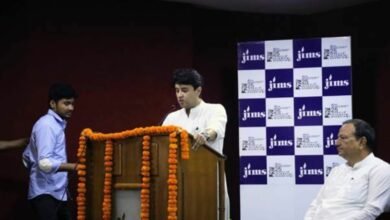Shri Jyotiraditya M. Scindia attends the "100th Episode of Mann ki Baat” Program with students and faculty of JIMS, New Delhi