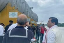 First Over Dimensional Cargo (ODC) for Numaligarh Refinery received by Shri Sarbananda Sonowal