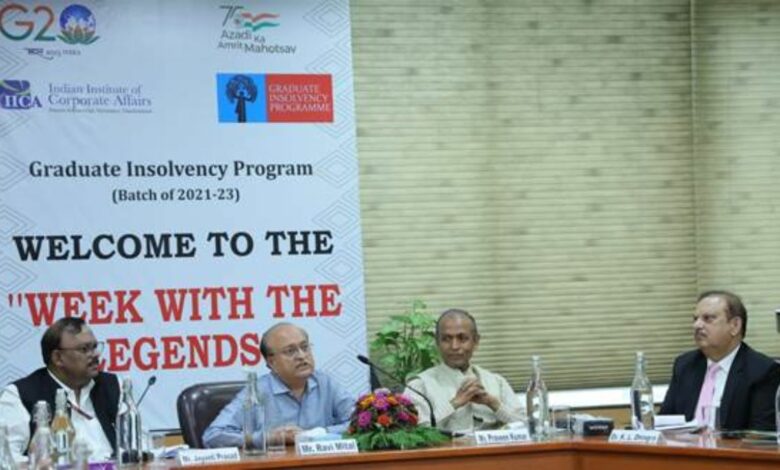 IBBI Chairperson Ravi Mital inaugurates ‘week with the legends’ at Indian Institute of Corporate Affairs