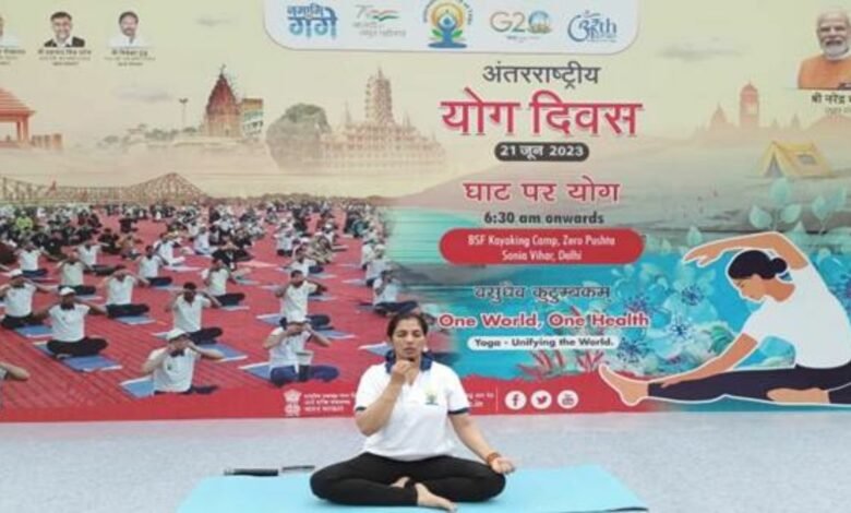 Namami Gange Celebrates International Day Of Yoga With ‘Ghat Par Yoga’ Event On Yamuna River Bank In Delhi