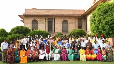 The President of India interacts with the members of Particularly Vulnerable Tribal Groups at Rashtrapati Bhawan Yesterday