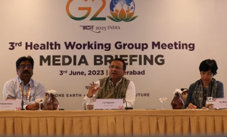 Union Health Ministry gears up for 3rd G20 Health Working Group Meeting commencing from 4th June 2023 at Hyderabad