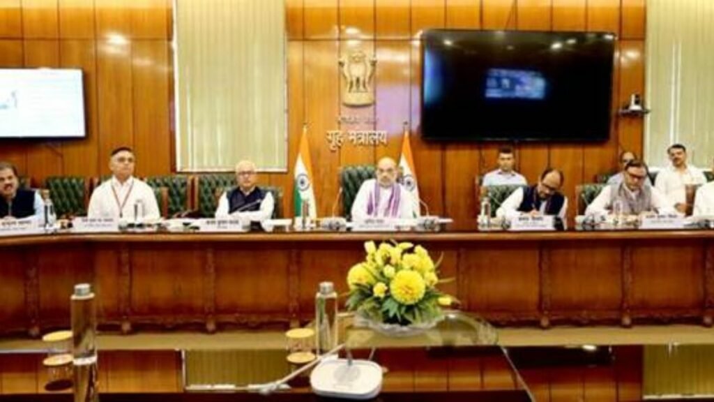 Union Home Minister and Minister of Cooperation, Shri Amit Shah holds a meeting through VC to review the preparedness for Cyclone "Biparjoy"