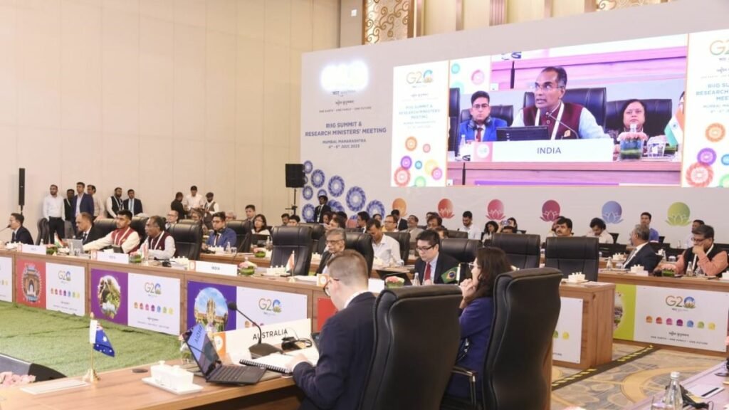 G-20 member countries discuss Research Ministerial Declaration at the RIIG Summit today