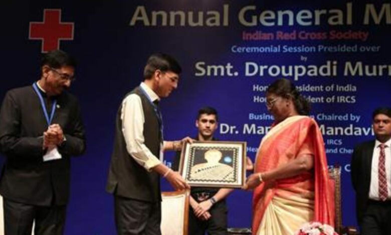 President Smt Droupadi Murmu Presides over Annual General Meeting of the Indian Red Cross Society