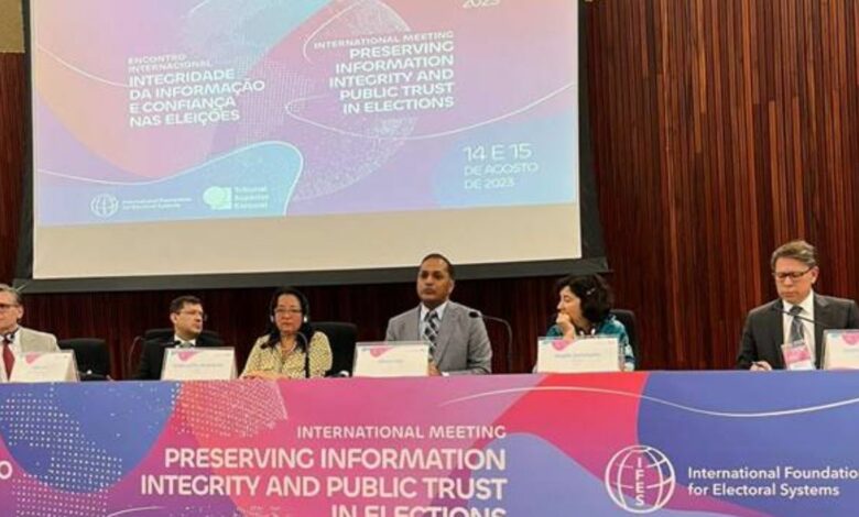 Election Commissioner, Shri Arun Goel attends International Conference on ‘Preserving Information Integrity and Public Trust in Elections’ in Brasilia, Brazil