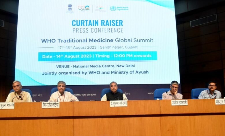 WHO and the Ministry of Ayush to host the first-ever Global Summit on Traditional Medicine