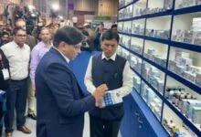 Union Minister of Chemicals and Fertilizers Dr Mansukh Mandaviya visited Jan Aushadhi Stall at the trade fair