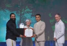Indian filmmaker Rishab Shetty was honoured with a special jury award for 'Kantara' at IFFI 54