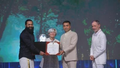 Indian filmmaker Rishab Shetty was honoured with a special jury award for 'Kantara' at IFFI 54