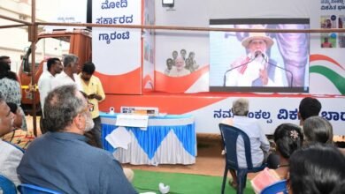 Minister Rajeev Chandrasekhar participates in ‘Viksit Bharat Sankalp Yatra’ in Karnataka