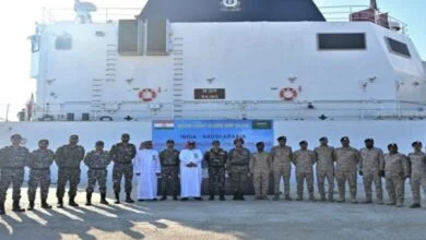 Indian Coast Guard Offshore Patrol Vessel Sajag makes port call at Dammam, Saudi Arabia