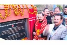 Dr Jitendra Singh lays the foundation stone of the road project from Ramnagar to Ramwail in Udhampur
