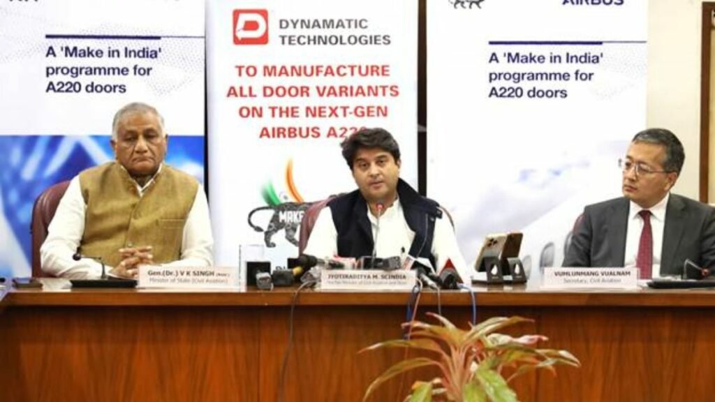 Shri Jyotiraditya M. Scindia unveils Airbus’sA220 door manufacturing under ‘Make in India’