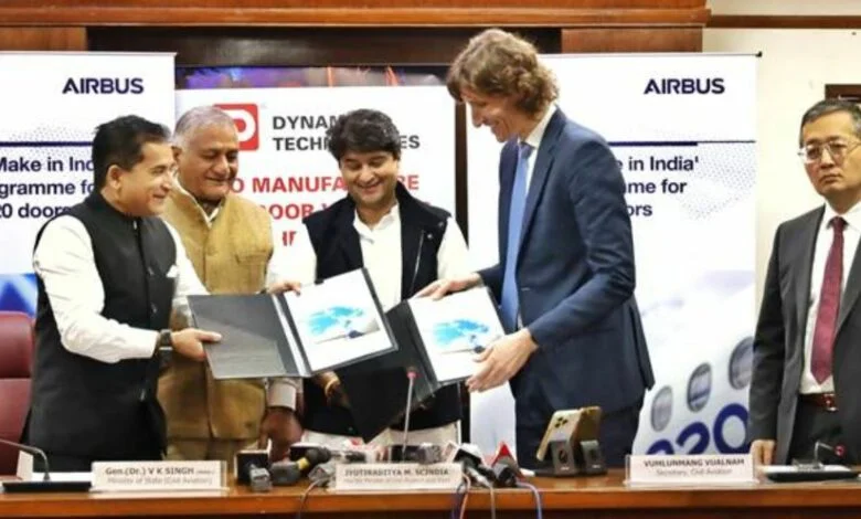 Shri Jyotiraditya M. Scindia unveils Airbus’sA220 door manufacturing under ‘Make in India’