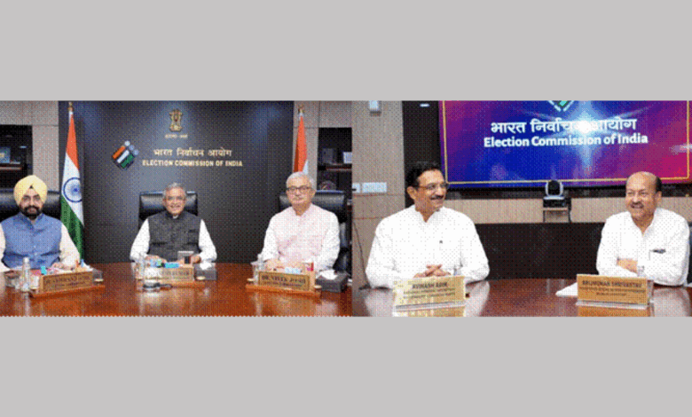 Election Commission of India holds interaction with Nationalist Congress Party Delegation