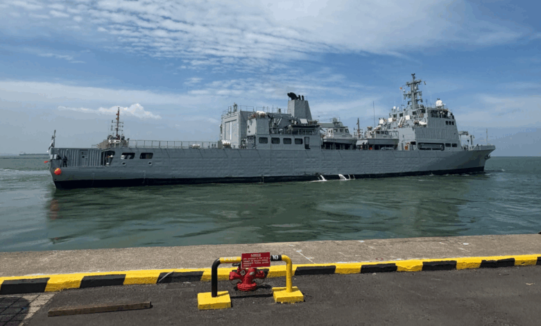 INS SANDHAYAK COMPLETES MAIDEN PORT CALL AT SINGAPORE