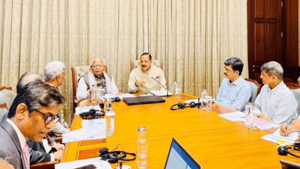 Power Minister Shri Manohar Lal Khattar and Minister of State, Atomic Energy Dr Jitendra Singh Jointly Convene High-Level Meeting to Discuss 100 GW Nuclear Energy Mission