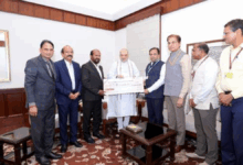 Repco bank presents a cheque of Rs. 22.90 crore towards dividend for 2024-25 to Union Home Minister and Minister of Cooperation, Shri Amit Shah in New Delhi