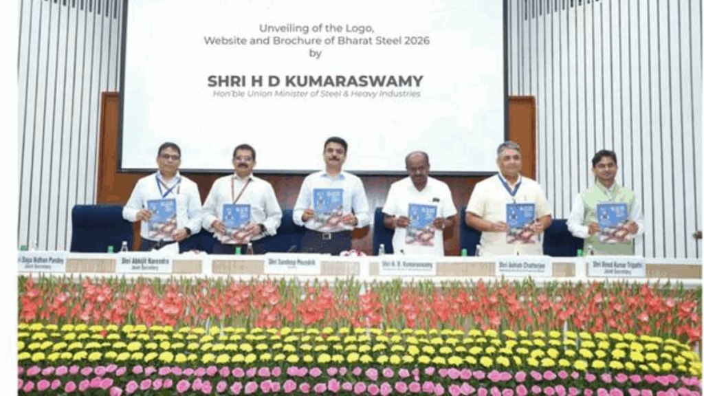 Union Minister of Steel and Heavy Industries Launches Logo, brochure and website of ‘Bharat Steel'