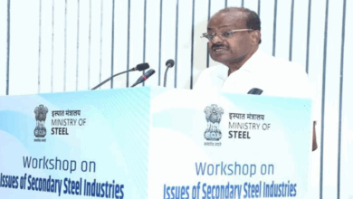 Union Minister of Steel and Heavy Industries Launches Logo, brochure and website of  ‘Bharat Steel'