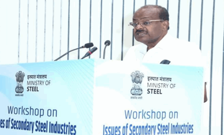 Union Minister of Steel and Heavy Industries Launches Logo, brochure and website of ‘Bharat Steel'