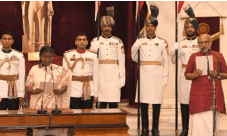 PM attends the oath-taking ceremony of Thiru CP Radhakrishnan as Vice-President of India
