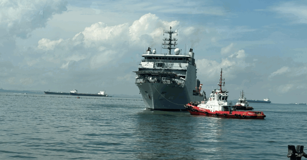 INS NISTAR ENTERS CHANGI NAVAL BASE, SINGAPORE TO PARTICIPATE IN EXERCISE PACIFIC REACH 2025