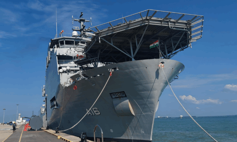 INS NISTAR ENTERS CHANGI NAVAL BASE, SINGAPORE TO PARTICIPATE IN EXERCISE PACIFIC REACH 2025