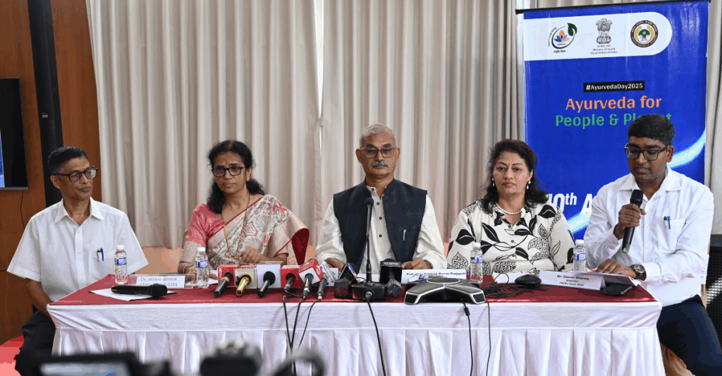 Ministry of Ayush Hosts Press Conference in Goa Ahead of 10th Ayurveda Day Celebrations