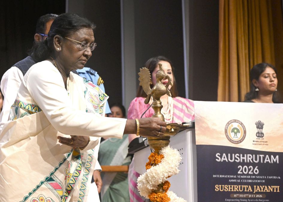 President Murmu Inaugurates ‘Saushrutam 2026’ at AIIA, Calls for Blending Ancient Ayurvedic Wisdom with Modern Technology